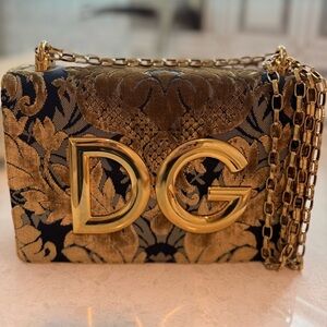 Dolce and Gabbana Velvet Leather Bag